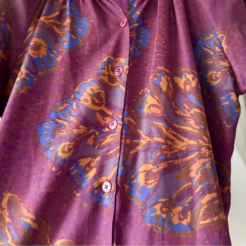Tucker for Target Medium Sized Elegant Purple and Orange Floral Dress. - Picture 4 of 5